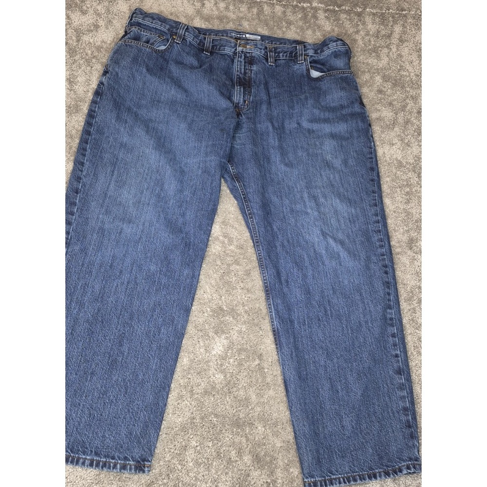Carhartt Relaxed Fit Blue Jeans Tag 48x30 Workwear Rugged